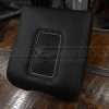 2017-2022 Ford Superduty wireless charging phone console in black with canvas stitching and trim ring