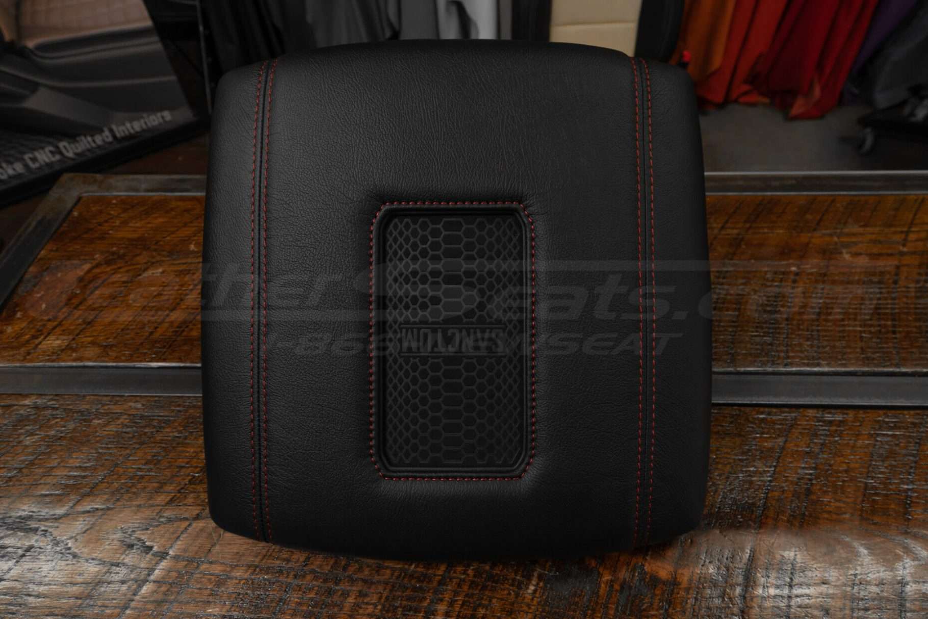 Front facing view of Sanctum Wireless Charging Console for 2019+ Dodge Ram triucks