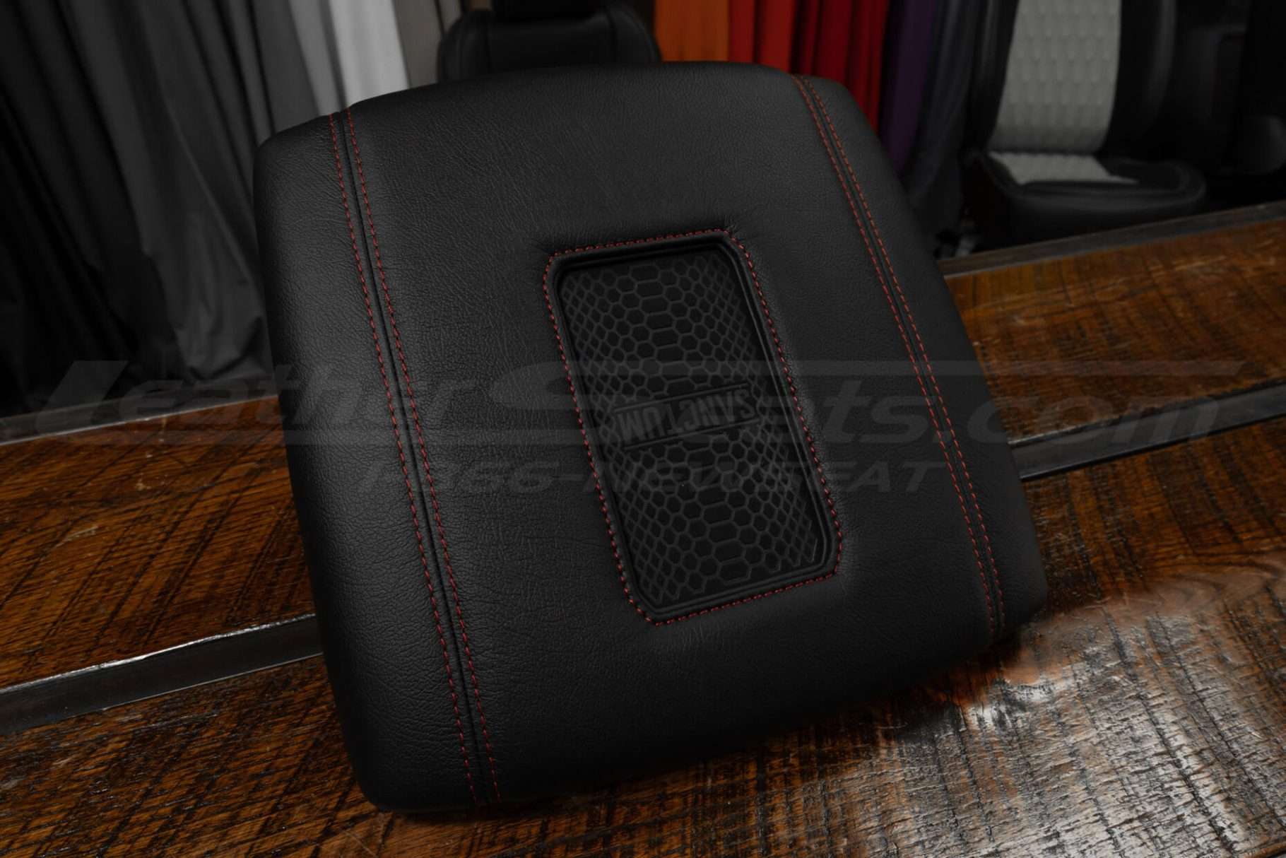 Low side view of Sanctum Wireless Charging Console for 20019+ Dodge Ram