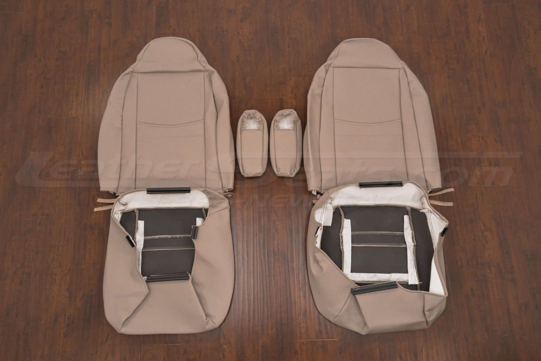 Back side of frontseat leather upholster kit