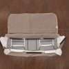 Rear seat excursion upholstery flipped