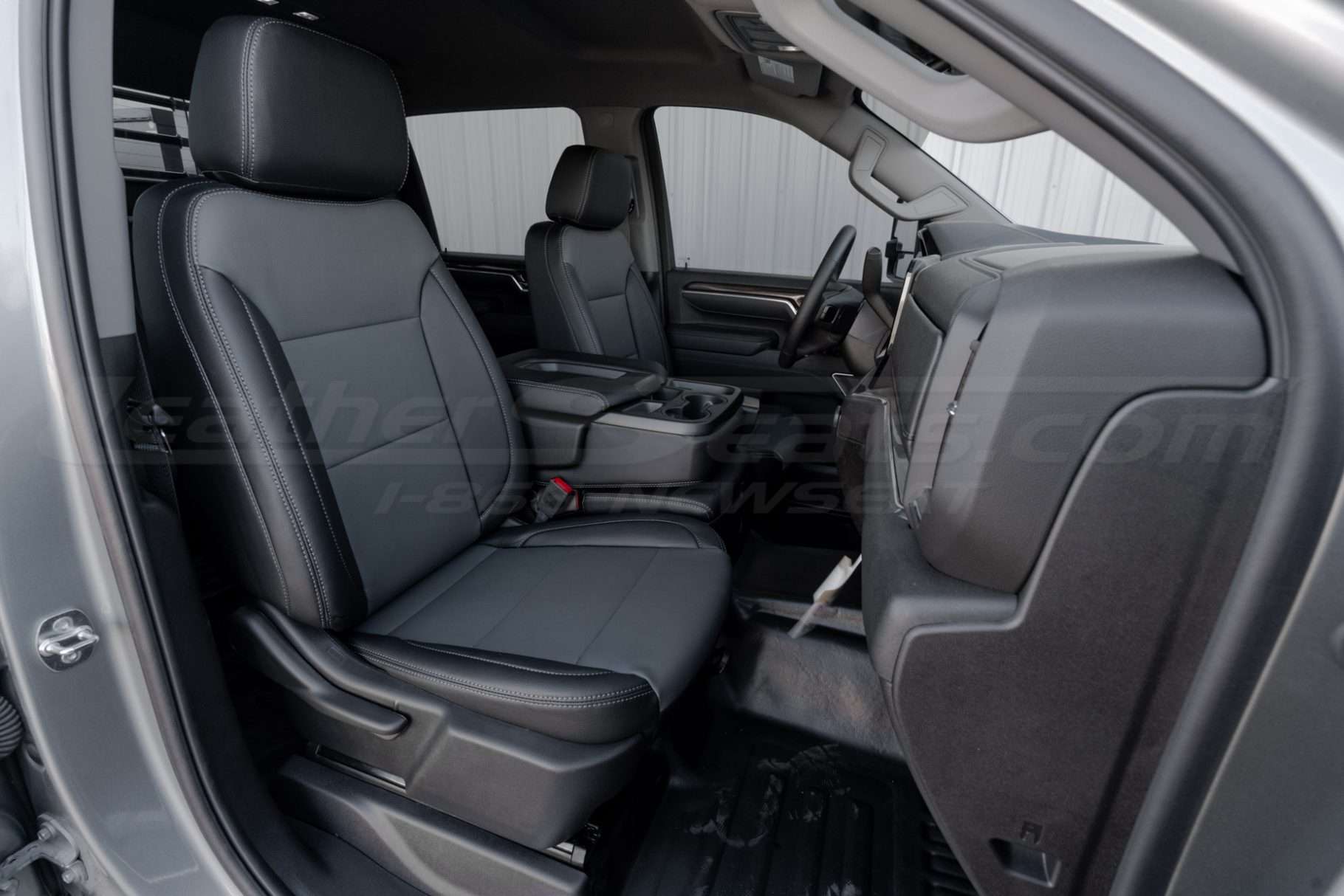 2022-2024 Chevrolet Silverado leather seat interior kit - installed - front passenger seat