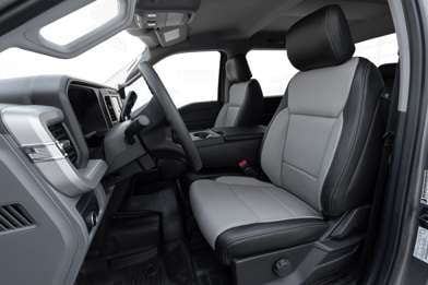 2023-2025 ford superduty leather seat covers in black/ash