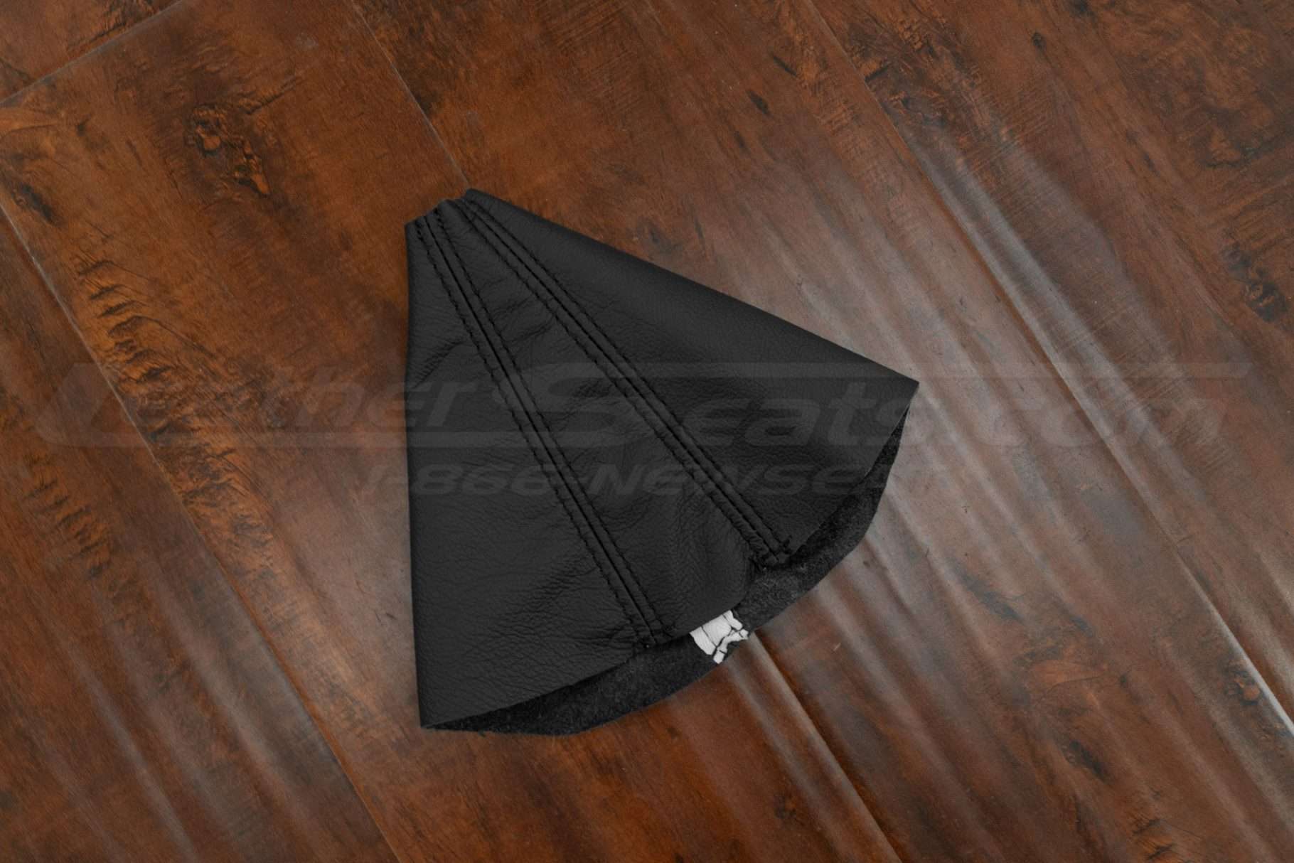 Black manual shift boot upholster for Chevy Camaro