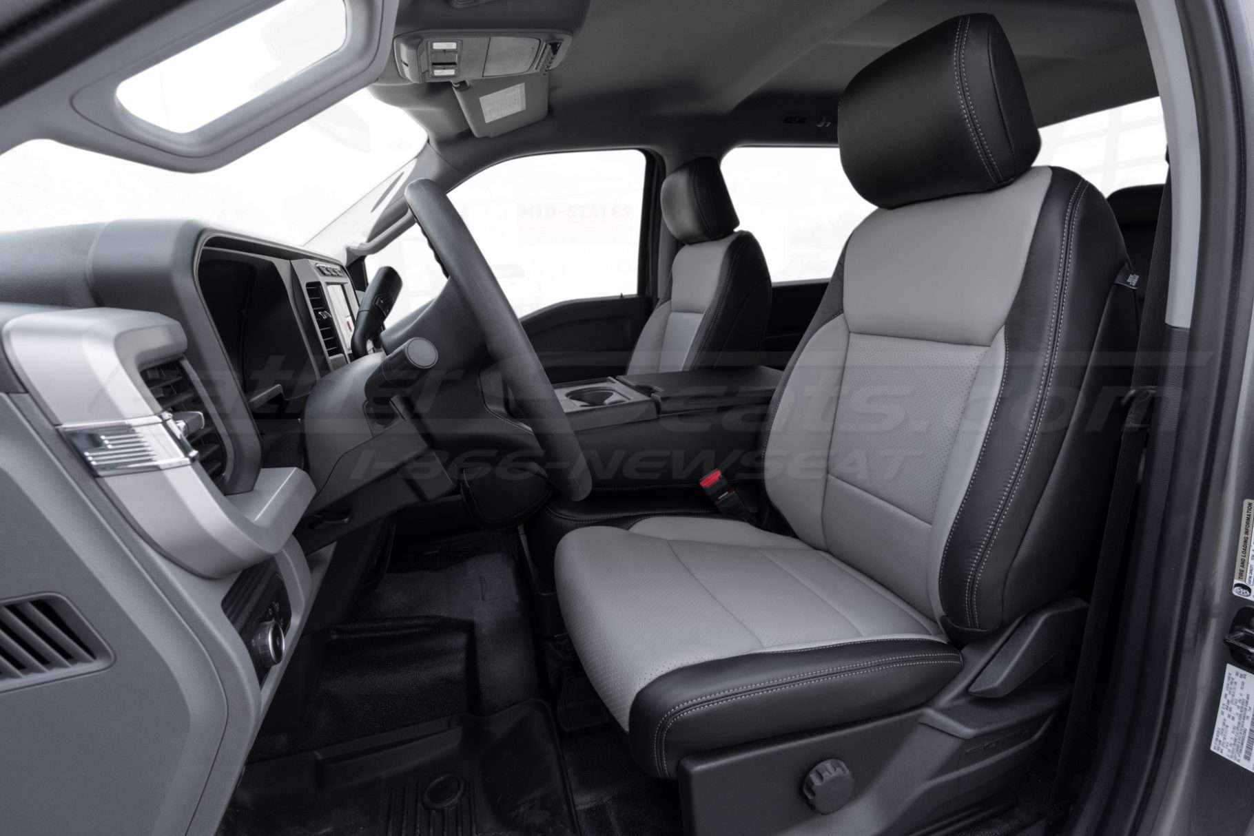 2023-2025 Ford Superduty leather seat interior kit - installd - front driver seat