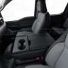 Aftermarket leather jump seat in folded position