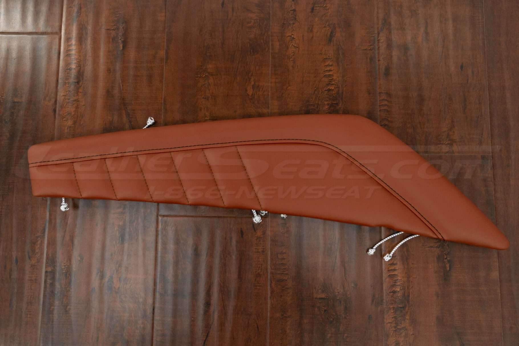 2010-2014 Ford Mustang Leather door inserts in mitt brown
