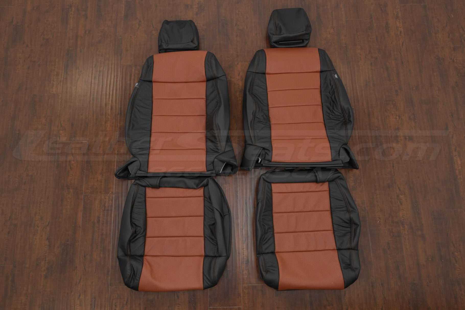 2011-2012 Jeep Wrangler leather seat interior kit -Black/Mitt Brown - front seat upholstery