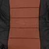 Two-Tone Mitt Brown body section of leather backrest upholstery