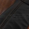 Contrasting Mitt Brown stitching on Black leather