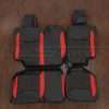2013-2018 Jeep Wrangler JK rear seat upholstery ion Black/Bright Red with Diamond inserts