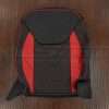 2013-2018 Jeep Wrangler JK leather backrest upholstery in Black & Bright Red with Diamond Insert section