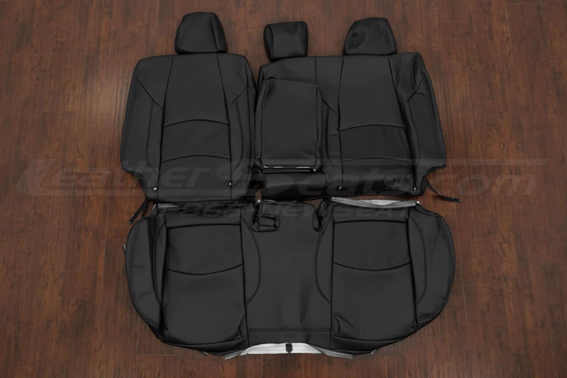 2014-2018 mazda 3 sedan aftermarket leather seat kit - black - rear seat upholstery with armrest