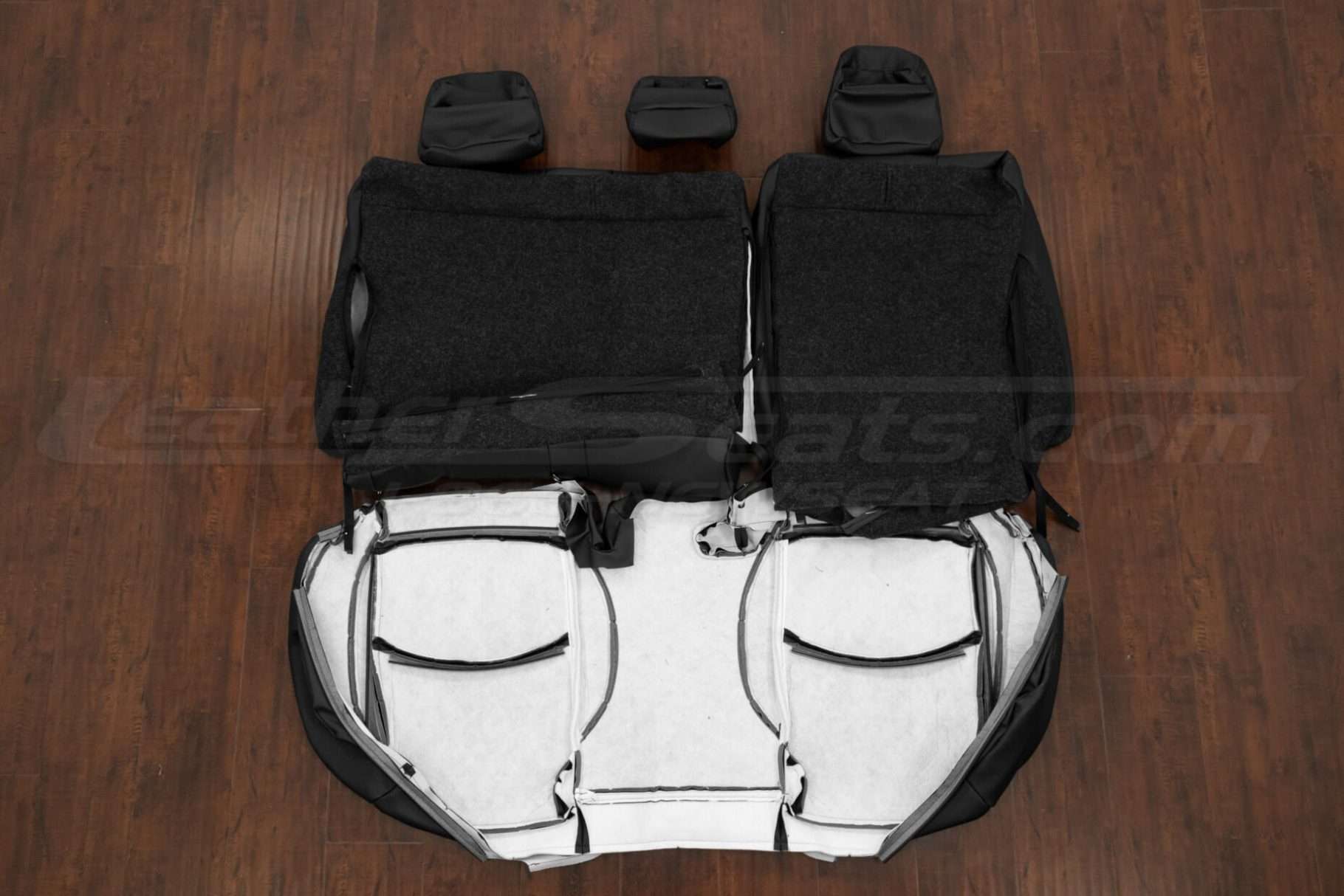 Rear seat mazda 3 leather upholstery flipped