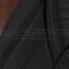 Opposite side view of black stitching on black leather