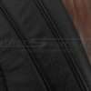 Matching double-stitching on black leather
