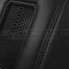 Matching Dark Graphite stitching on Dark Graphite leather for wireless phone charging console