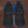 2019-2025 Dodge Ram1500 Crew Cab Premium Leather Seat Interior Kit - Cobalt/Black - Front seat upholstery