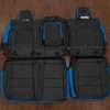 2019-2025 Dodge Ram leather seat interior kit - Cobalt/Black - Rear seat upholstery with armrest