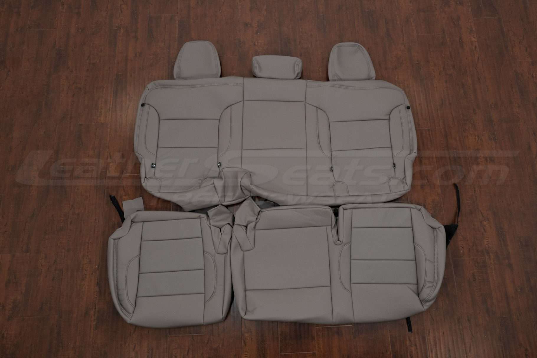 2019-2025 Chevrolet Sivlerado Double Cab Aftermarket leather seat interior kit - Platinum - Rear seat upholstery kit