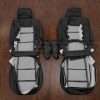 Nissan Armada aftermarket leather kit - Black - Front seat upholstery with armrests flipped