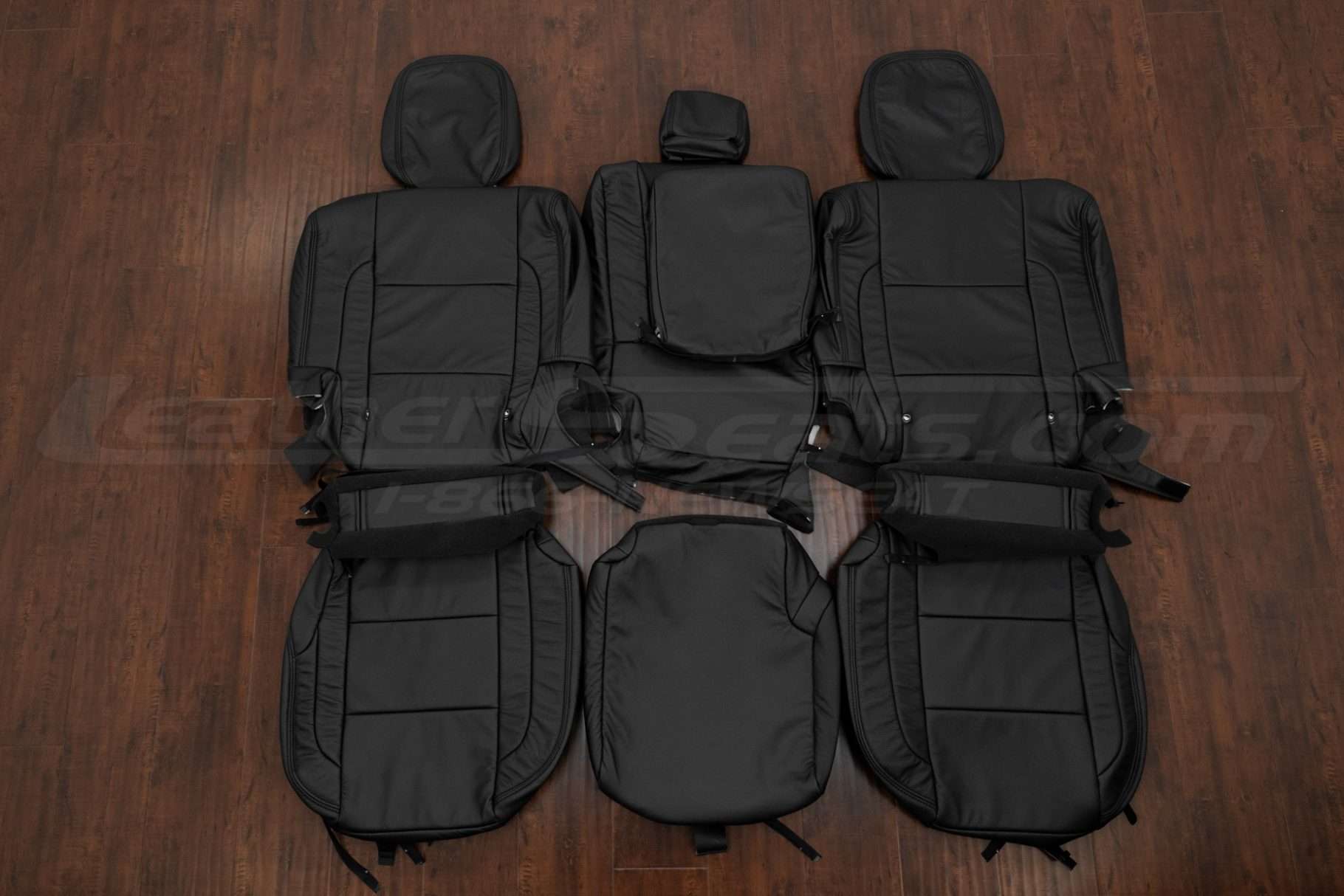 2013-2014 Nissan Armada leather seat interior kit - Black - Middle row leather seat kit