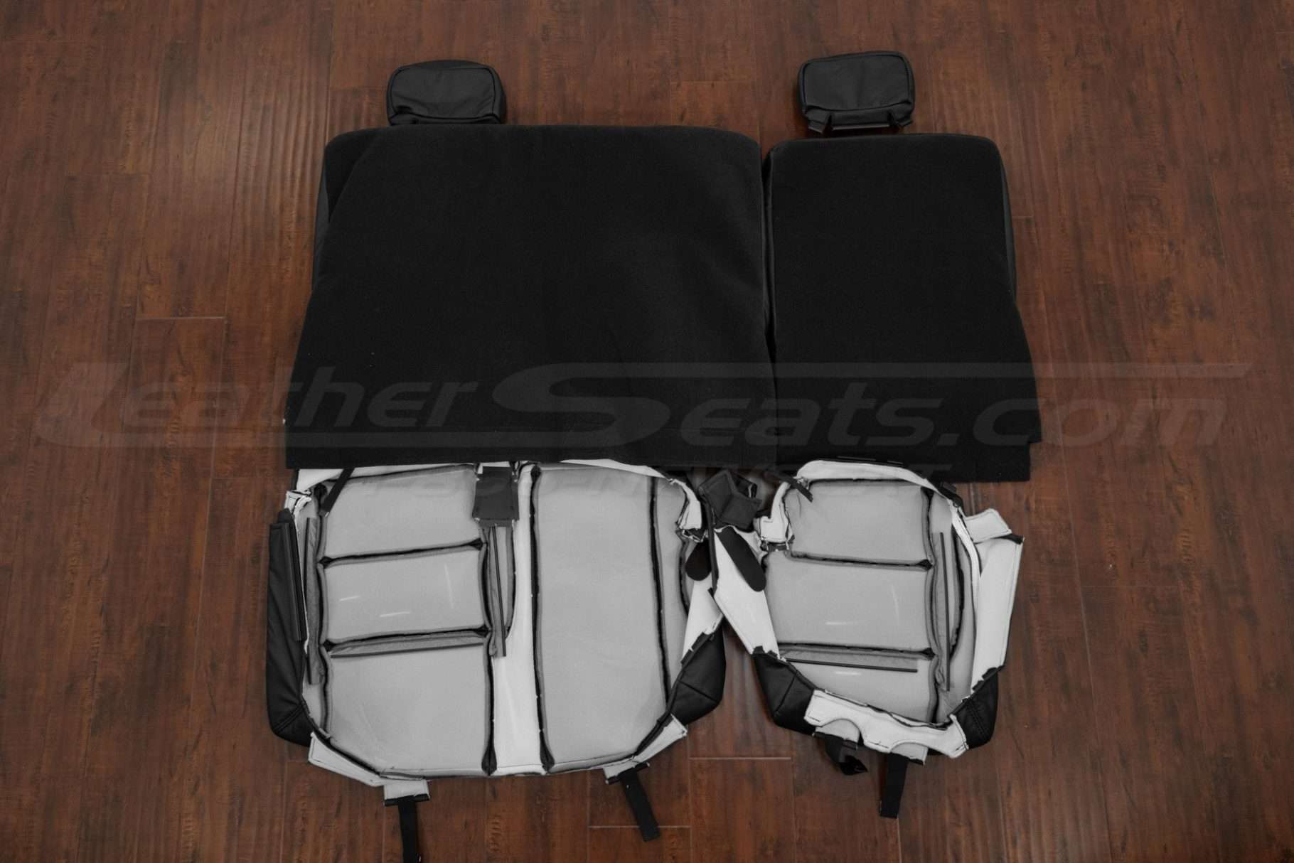 Nissan Armada thir row leather upholstery flipped