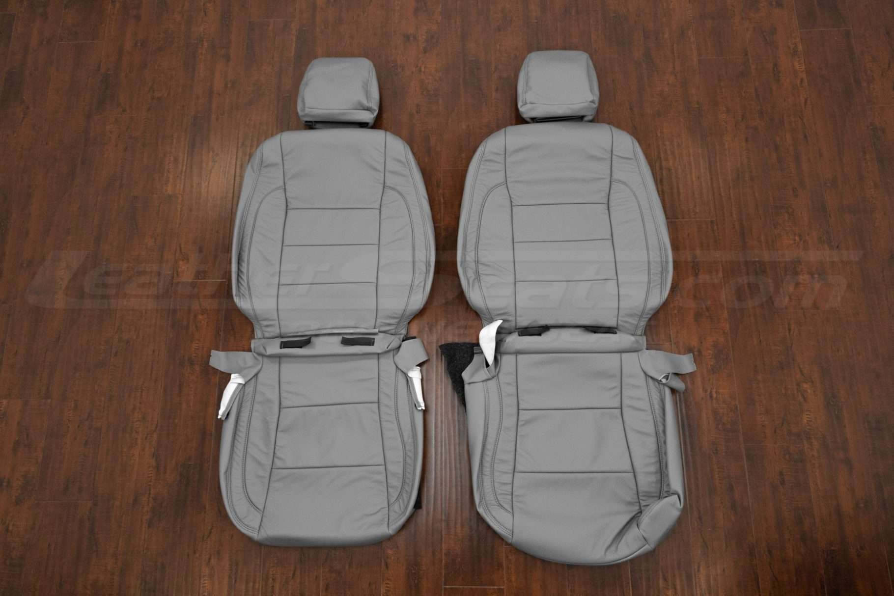 2014-2016 Toyota Corolla aftermarket leather seat replacement covers - Ash - Front seat leather uphosltery