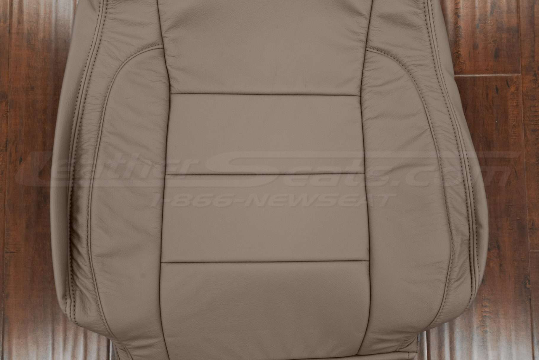 Insert section of leather backrest upholstery