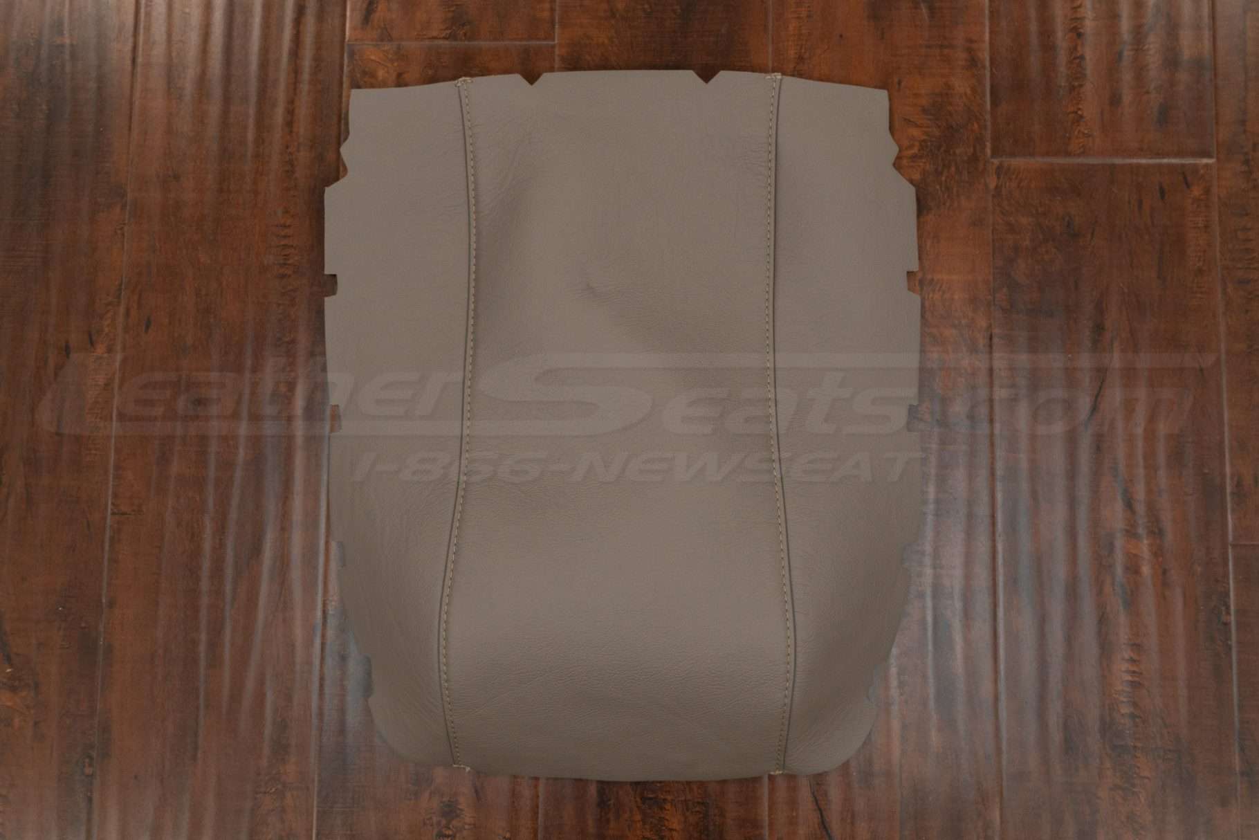 Top-down flat lay of leather center console lid cover for 2003-2006 Ford Expedition