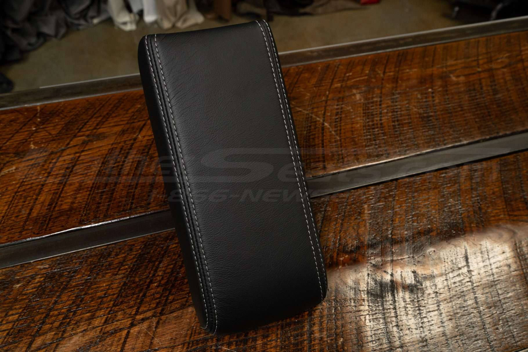 Installed aftermarket leather console upholstery for Acura cars