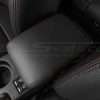 Top-down driver side view of WRX leather console lid cover