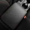 Alternative back to front view of premium leather console lid cover for Subaru Impreza