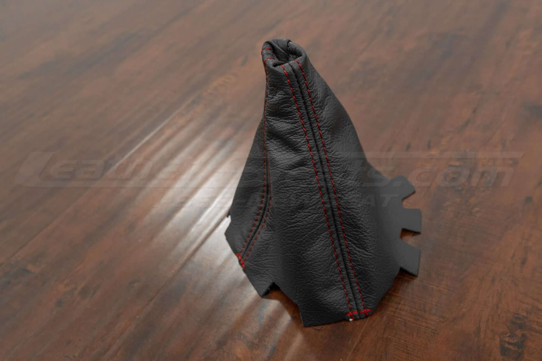 Alternative side view of manual WRX shuft boot upholstery standing up