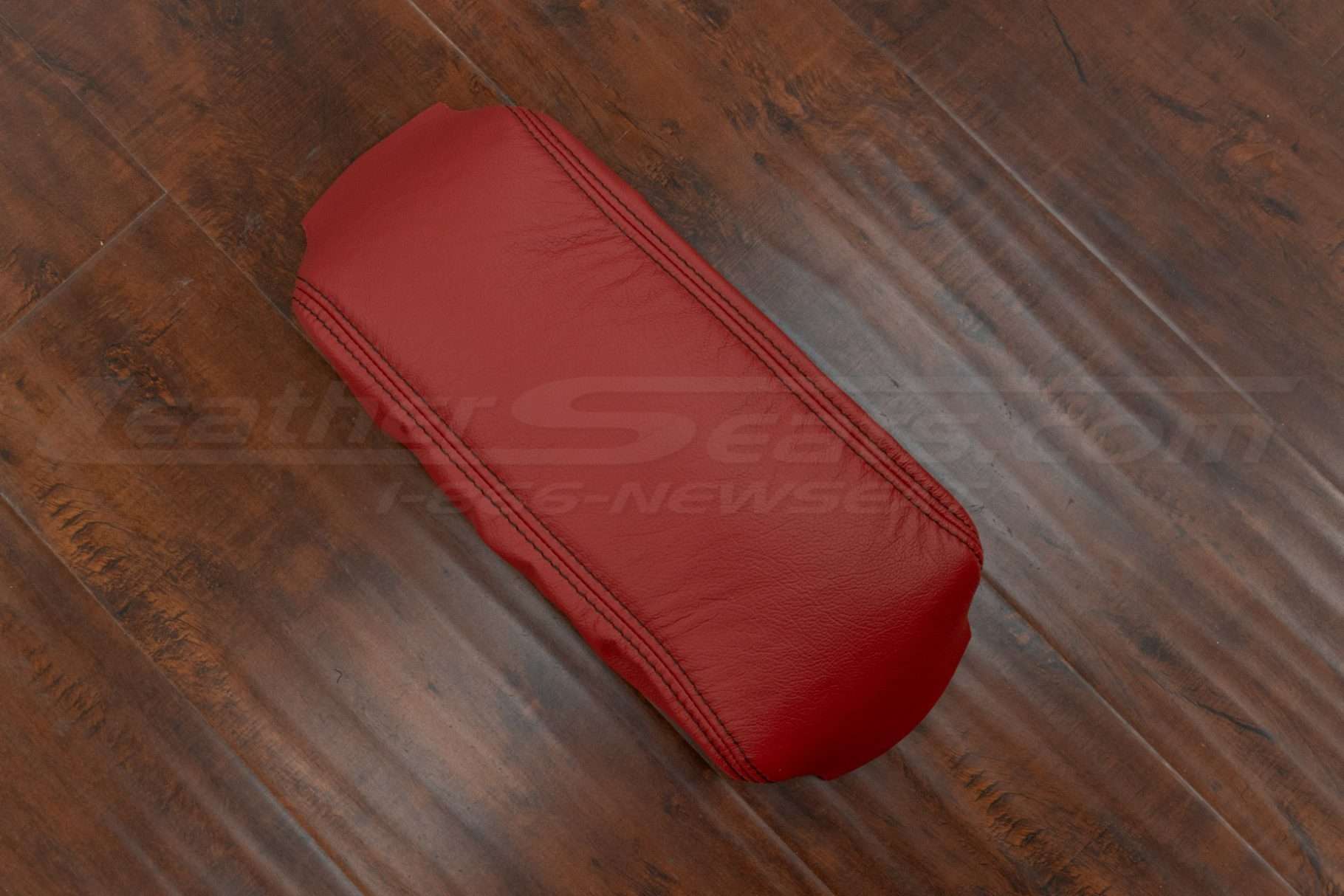 Top-down side view of leather console lid cover for pontiac GTO