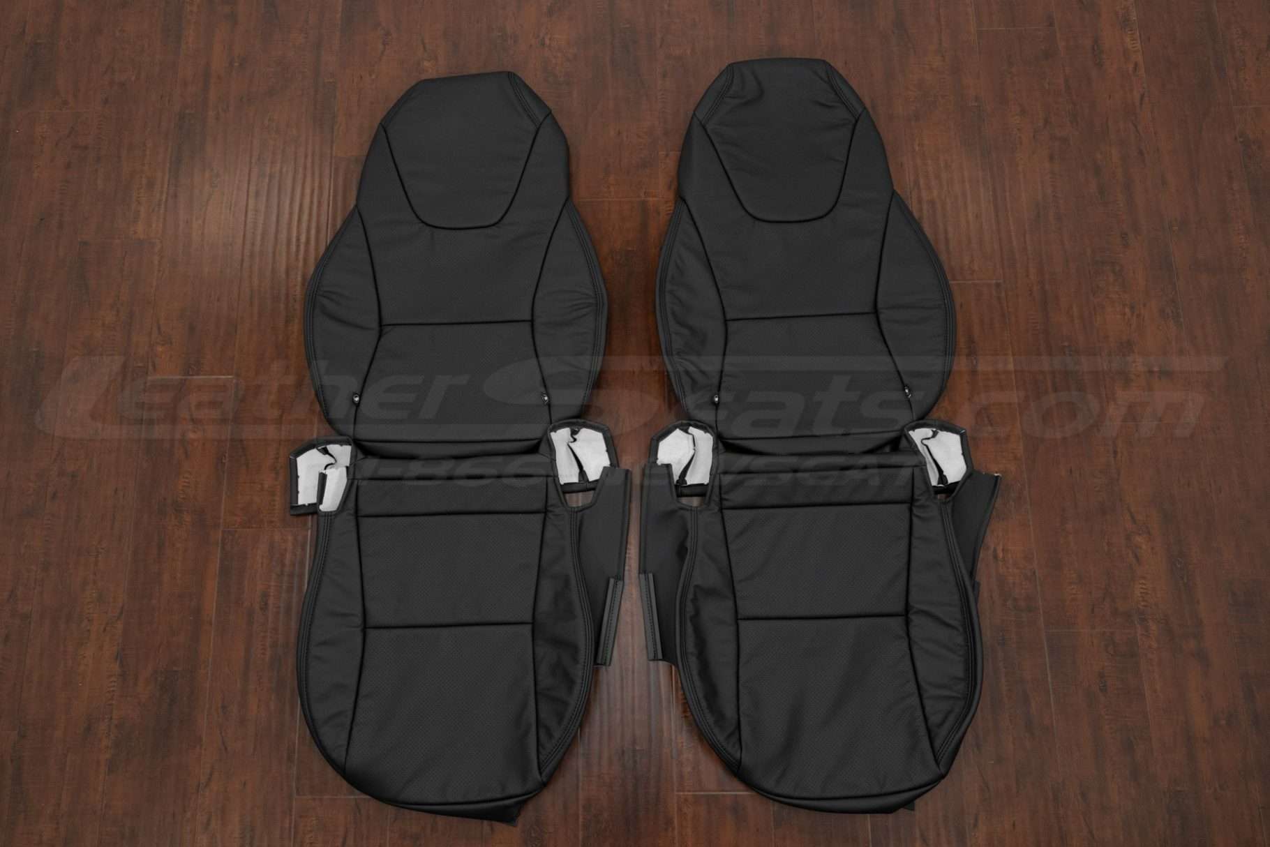 2008-2009 Pontac G6 Convertible leather seat upholstery kit - Black - Rear seat leather upholstery