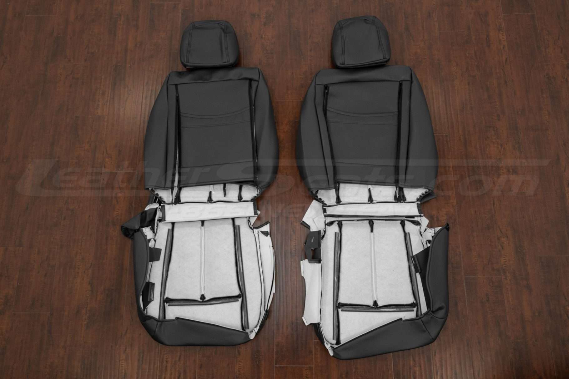 Back view of front seat chrcoal ford expedition leather upholstery