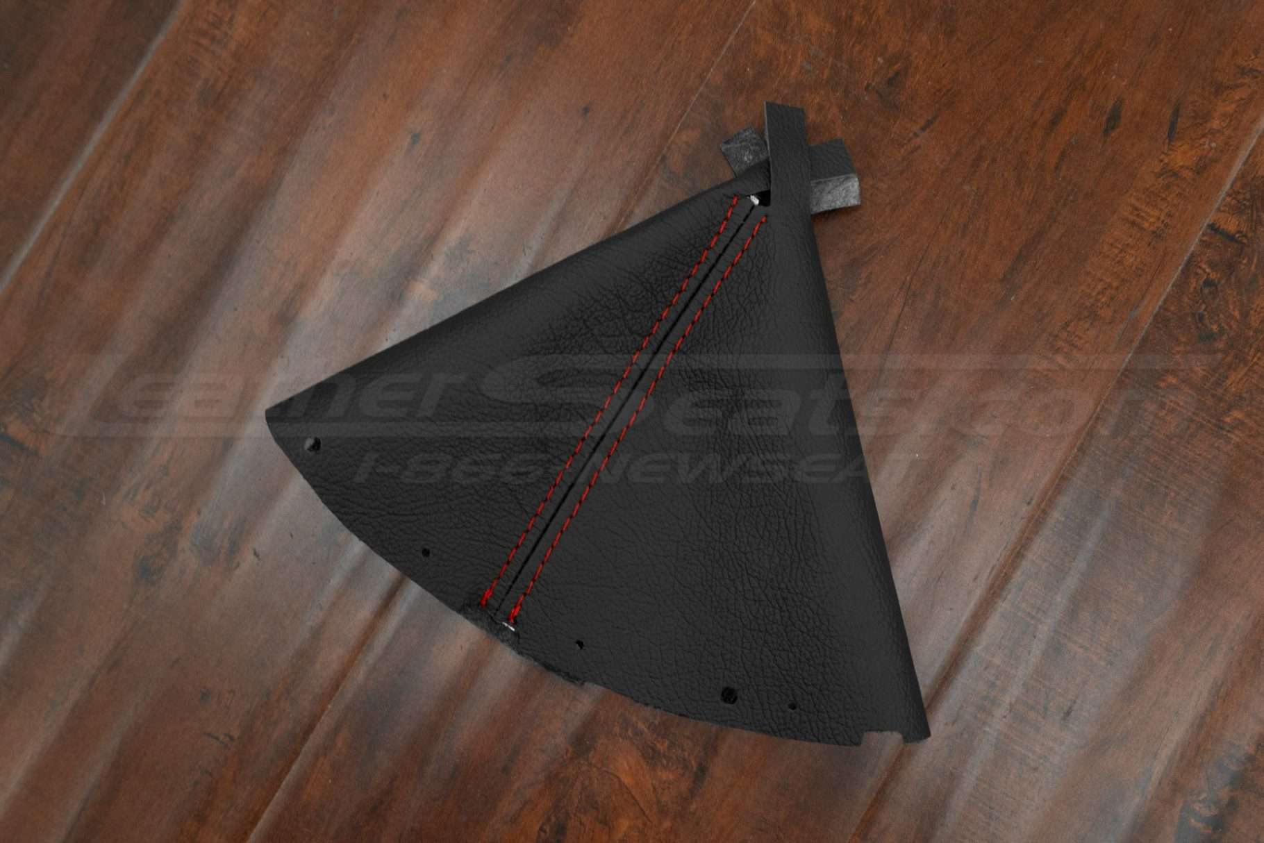 Alternative flat lay of nissan 370z leather shift upholstery