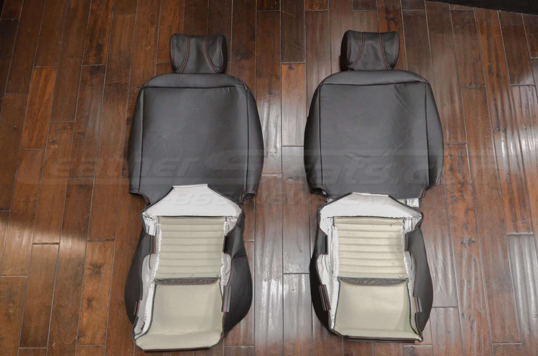 Ford Thunderbird Convertible front seat leather upholstery flipped