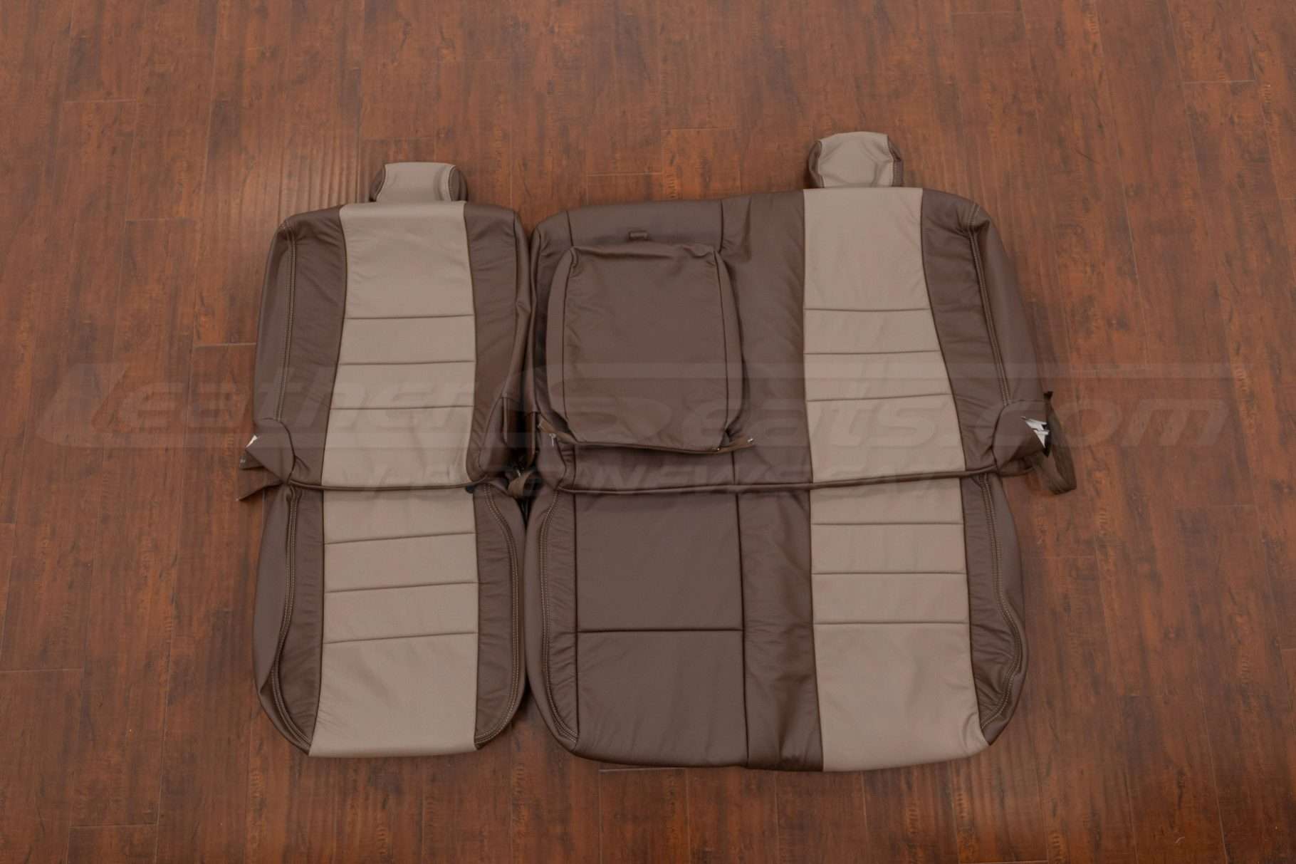 Rear seat coffee and adobe leather upholstery for Ford Superduty
