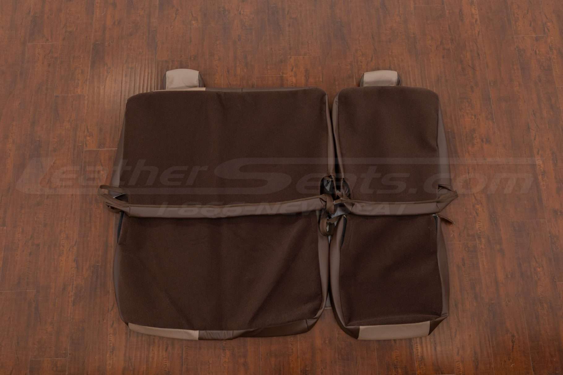 Rear seat leather upholstery flipped