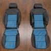 2014-2018 Chevy Silverado custom leather seat interior kit - black/pacific - front seat upholstery