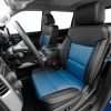 2014-2018 Chevrolet Silverado custom installed leather seat upholstery - Black/Pacific - Front seat driver side