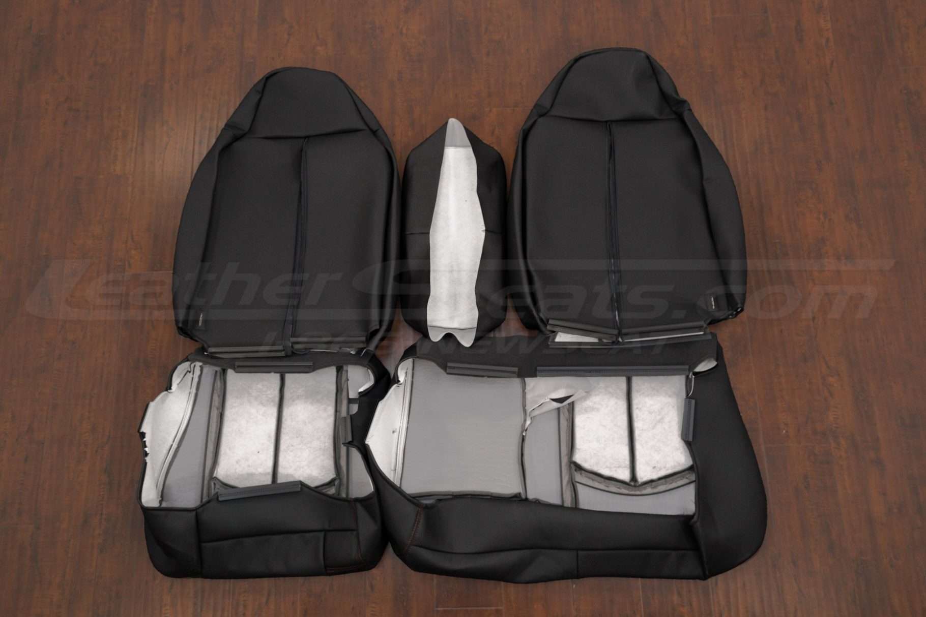 Front seat Ford Lightning leather uphosltery kit flipped
