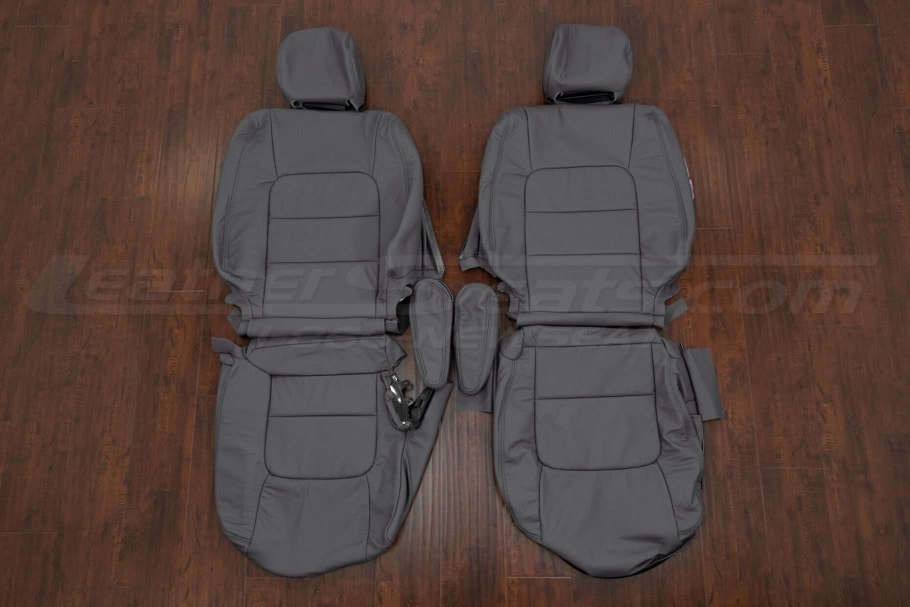 1998-2002 Lexus LX470 premium aftermarket leather seat covers - lapis - front seat covers with armrests