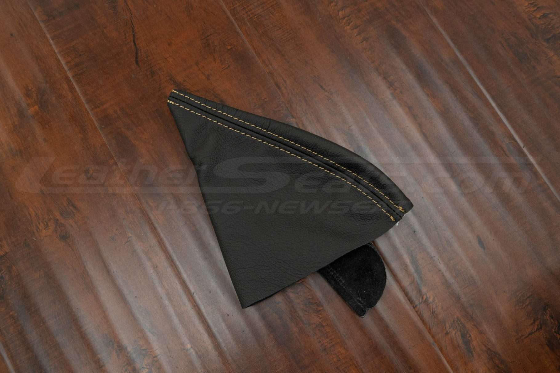 1996-2000 BMW Z3 Roadster leather e-brake upholstery - top down flat lay