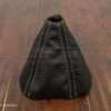 1996-2002 BMW Z3 Roadster leather shift boot upholstery in Black leather with Doeskin stitching