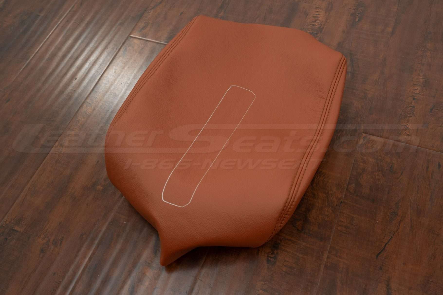 2008-2009 Hummer H2 aftermarket leather console lid cover in mitt brown