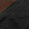 Contrasting Grey stitching on Black leather