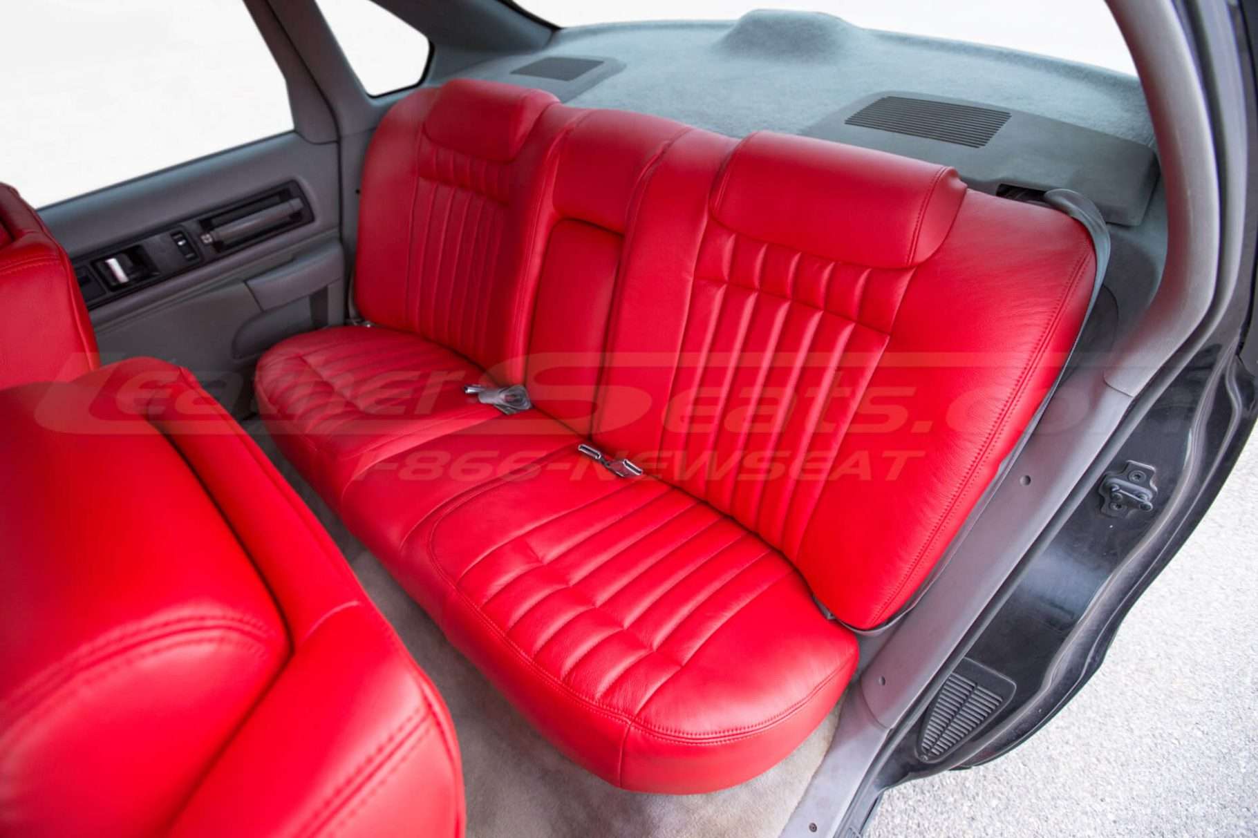 Bright Red SS Impala leather seat covers - rear seats